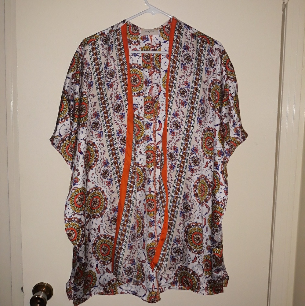 Everly print kimono jacket